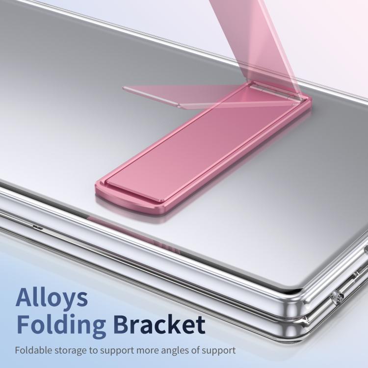 Funda híbrida de TPU y PC con soporte para Samsung Galaxy Z Fold7 5G (rosa)