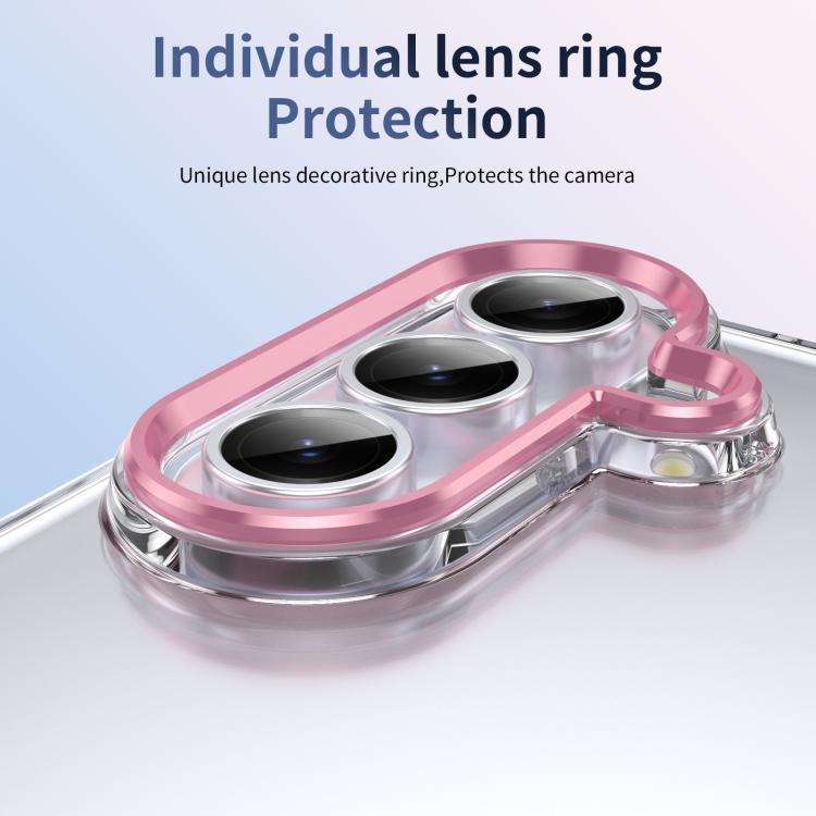 Funda híbrida de TPU y PC con soporte para Samsung Galaxy Z Fold7 5G (rosa)