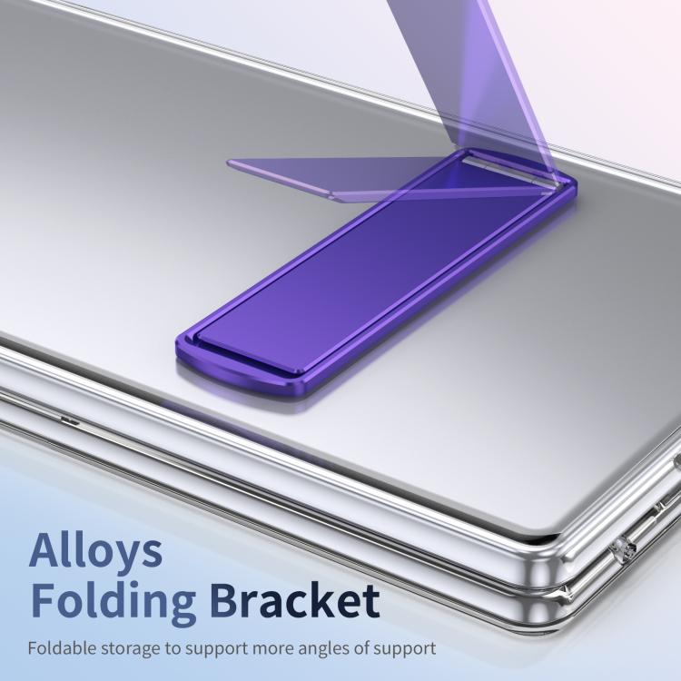 Funda híbrida de TPU y PC con soporte para Samsung Galaxy Z Fold7 5G (morada)