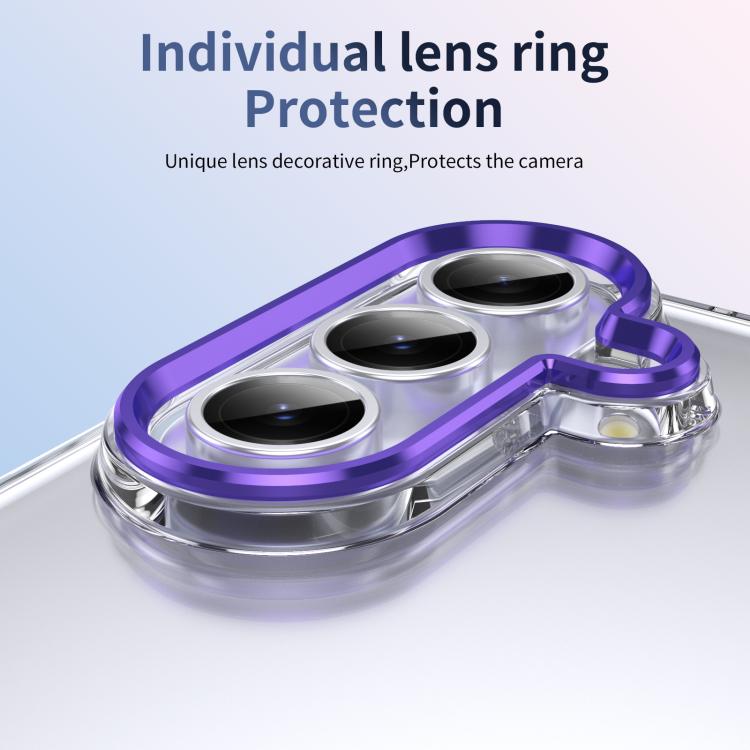 Funda híbrida de TPU y PC con soporte para Samsung Galaxy Z Fold7 5G (morada)