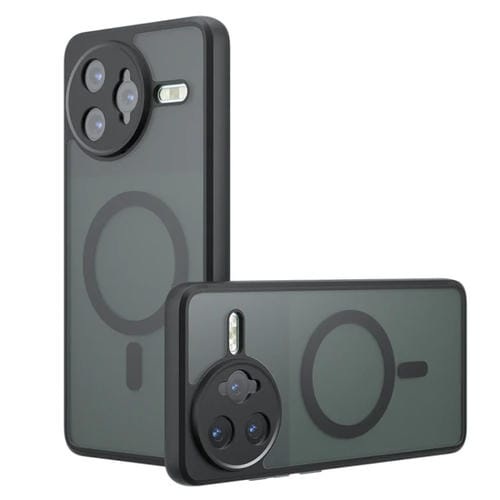 Funda Híbrida de TPU con Orificio Preciso para PC y Magsafe para Redmi K80 Pro (Negro Esmerilado)