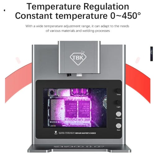 Thermostatische Infrarot-Laser-Schweißmaschine Intelligent Tbk 2201P mit integrierter HD-LCD-Kamera Britischer Stecker