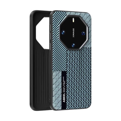 Funda para Teléfono Abeel 6D Huawei Mate 60 Rs Ultimate Microrelieve Fibra de Carbono (Azul)