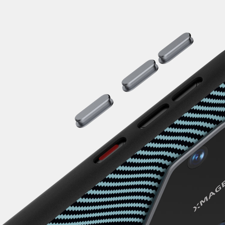 Funda para Teléfono Abeel 6D Huawei Mate 60 Rs Ultimate Microrelieve Fibra de Carbono (Azul)