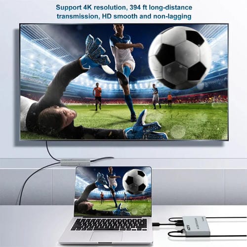 Extensor de Red HDMI USB KVM 4K 120 m con Enchufe de la UE