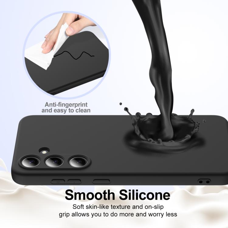 Funda de silicona Magsafe a prueba de golpes para Samsung Galaxy S25 FE 5G (negra)