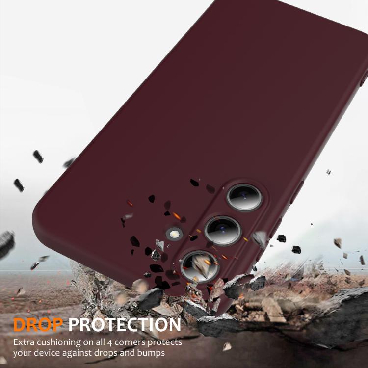 Funda de silicona Magsafe a prueba de golpes para Samsung Galaxy S25 FE 5G (color ciruela)