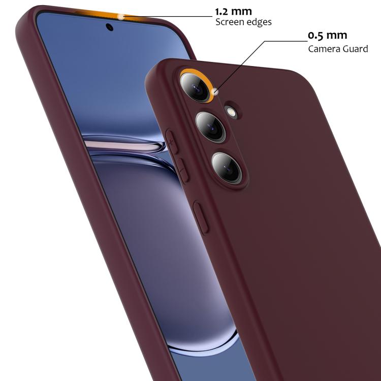 Funda de silicona Magsafe a prueba de golpes para Samsung Galaxy S25 FE 5G (color ciruela)