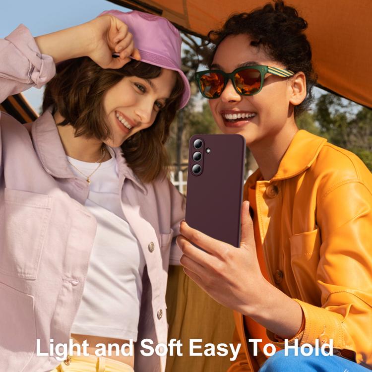 Funda de silicona Magsafe a prueba de golpes para Samsung Galaxy S25 FE 5G (color ciruela)