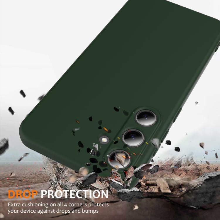 Funda de silicona Magsafe a prueba de golpes para Samsung Galaxy S25 FE 5G (verde oscuro)