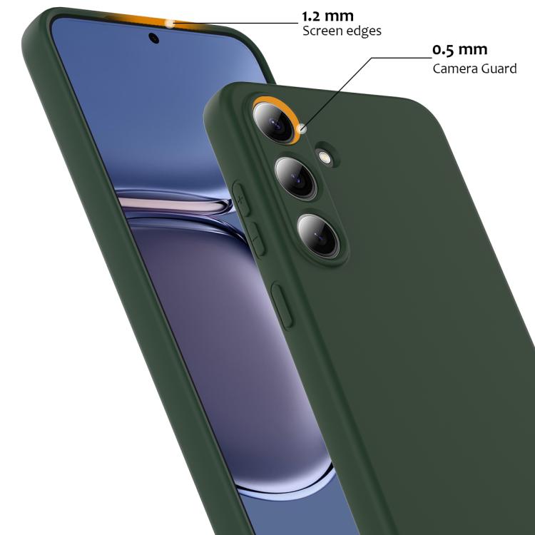 Funda de silicona Magsafe a prueba de golpes para Samsung Galaxy S25 FE 5G (verde oscuro)