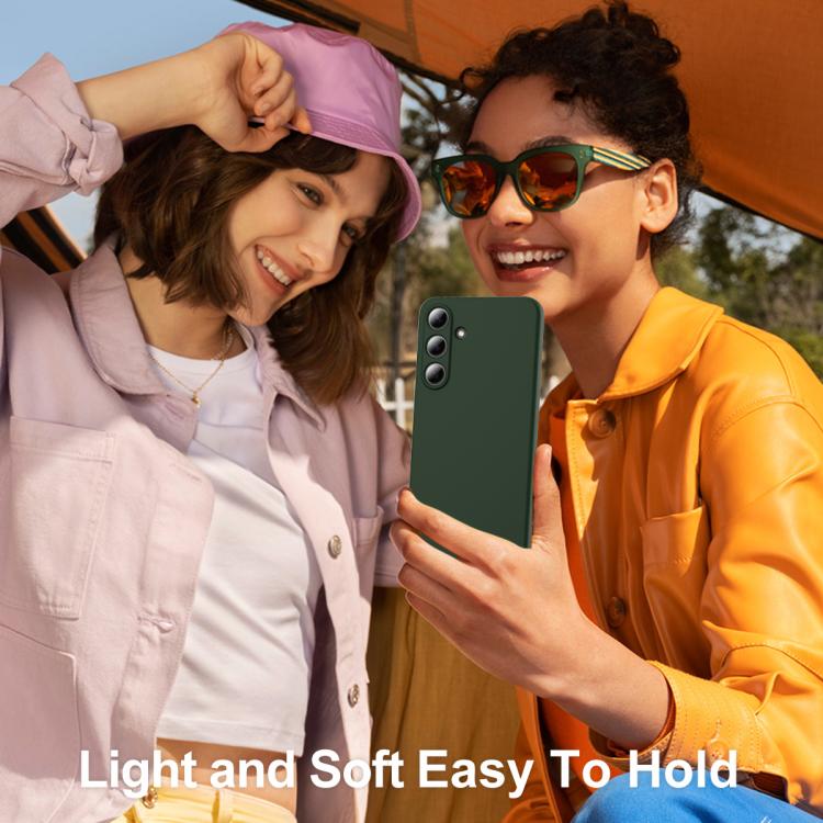 Funda de silicona Magsafe a prueba de golpes para Samsung Galaxy S25 FE 5G (verde oscuro)