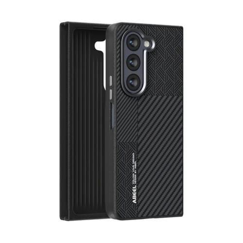 Funda Magnética para Teléfono Samsung Galaxy Z Fold5 5G Abeel 6D Micro Relief Magsafe (Fibra de Carbono Negra)