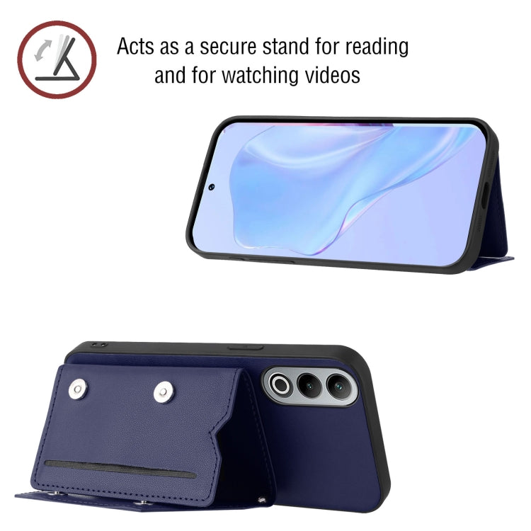 Funda para Teléfono OnePlus Nord Ce4 con 4 Ranuras para Tarjetas y Correa (Azul)