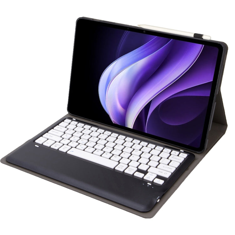 Funda de Cuero con Teclado Bluetooth Desmontable TPU Av10 para Vivo Pad3 12,1" (Negro + Blanco)