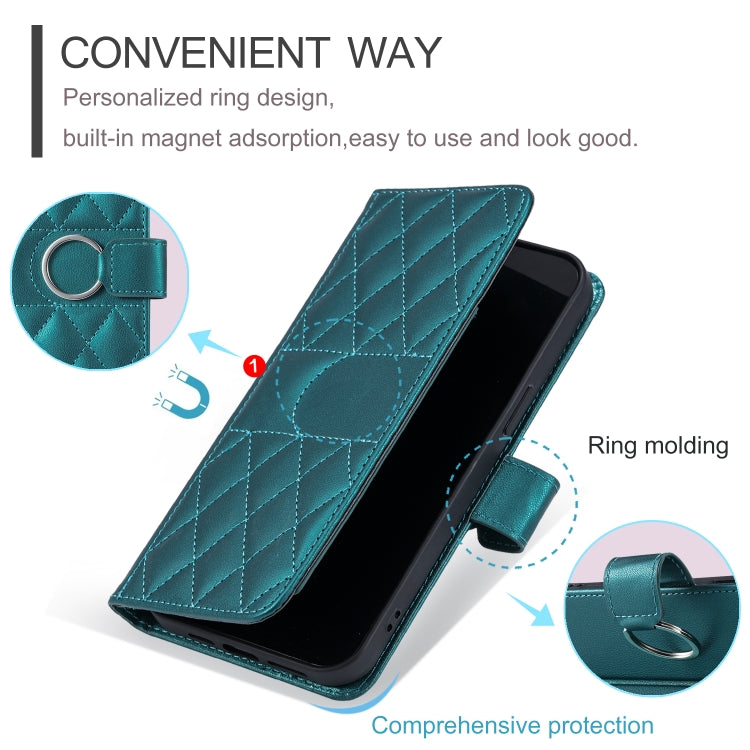 Funda de Cuero con Hebilla de Anillo para Sony Xperia 5 Vi (2024) (Verde)