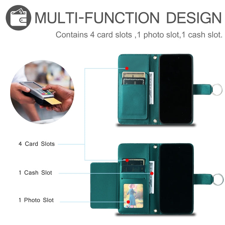 Funda de Cuero con Hebilla de Anillo para Sony Xperia 5 Vi (2024) (Verde)