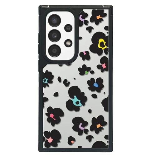 Funda para Teléfono Samsung Galaxy A23 4G/5G Diseño Artístico Cobertura Total (Leopardo Negro y Rosa A)