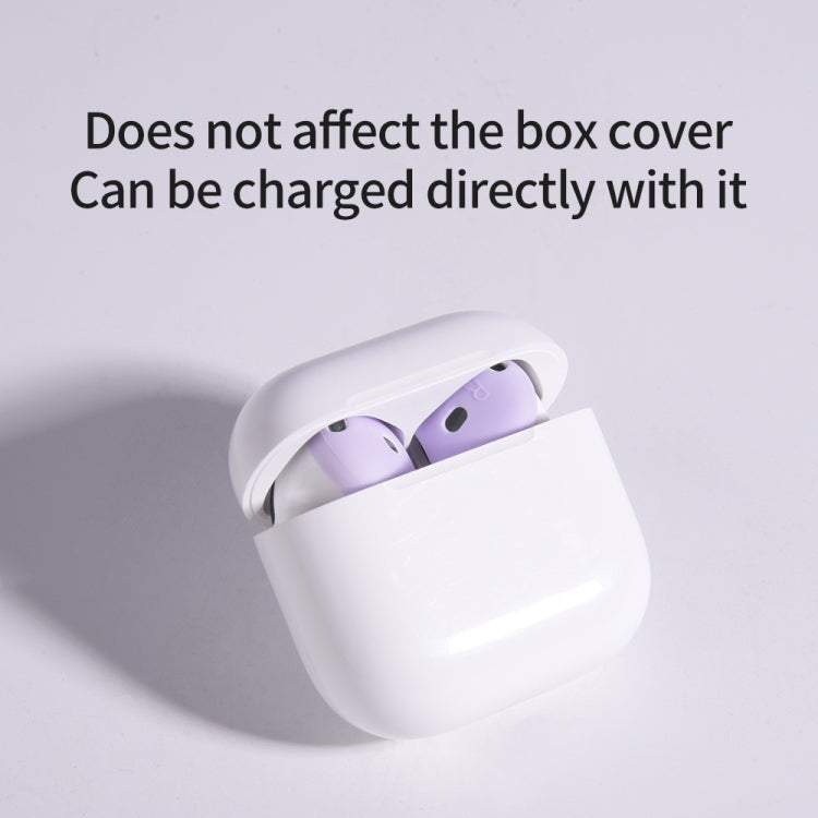 Funda Protectora Silicona Suave Auriculares AirPods 4 (Morado Lavanda)