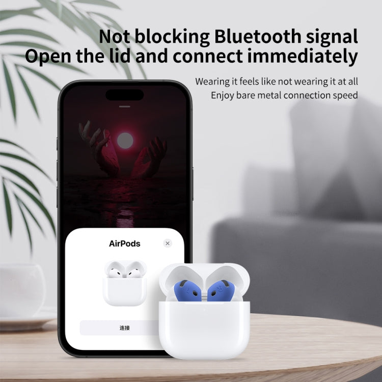 Funda Protectora de Silicona Suave para Auriculares AirPods 4 (Transparente)