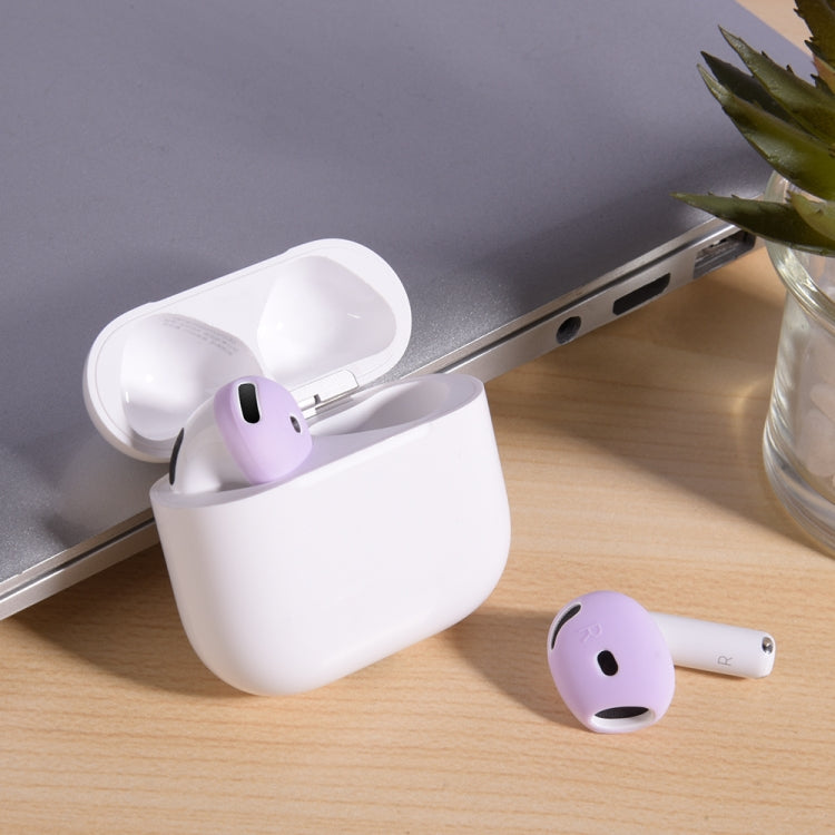 Funda Protectora para Auriculares AirPods 4 Silicona Suave (Morado)
