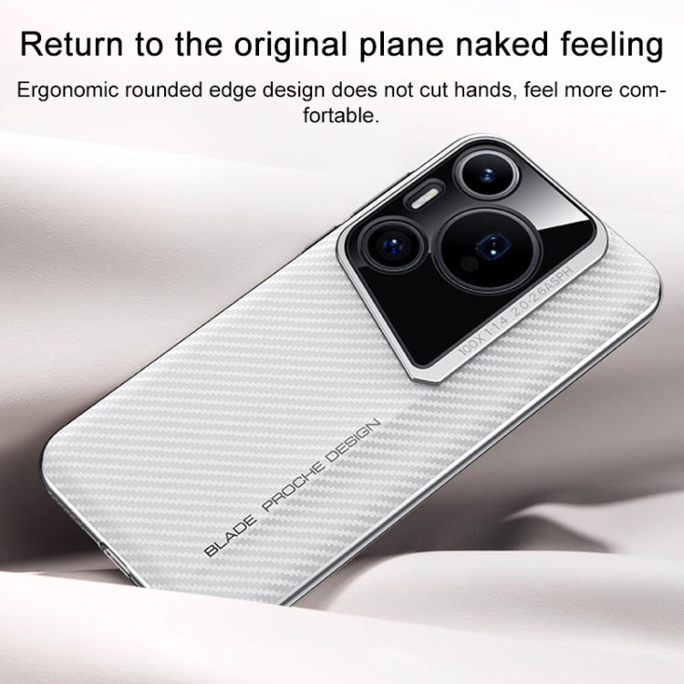 Funda para Teléfono Huawei Pura 70 Textura Fibra de Carbono PC (Negra)