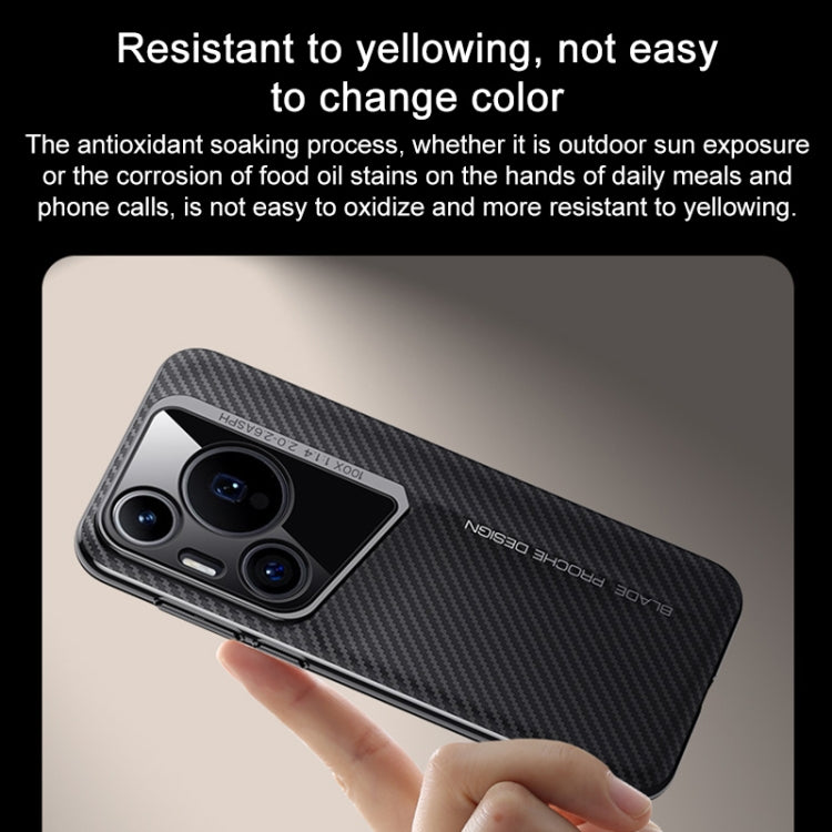 Funda para Teléfono Huawei Pura 70 Textura Fibra de Carbono PC (Negra)