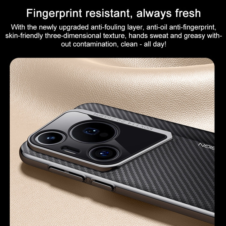 Funda para Teléfono Huawei Pura 70 Textura Fibra de Carbono PC (Negra)