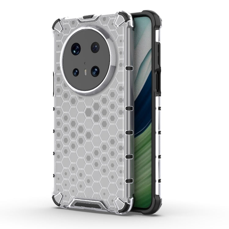 Funda para Teléfono Huawei Mate 70 5G a Prueba de Golpes con Diseño Panal de Abeja (Blanca)