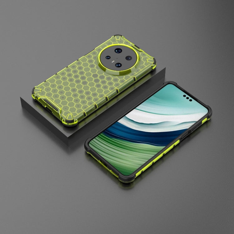 Funda para Teléfono Huawei Mate 70 5G a Prueba de Golpes con Diseño Panal de Abeja (Verde)