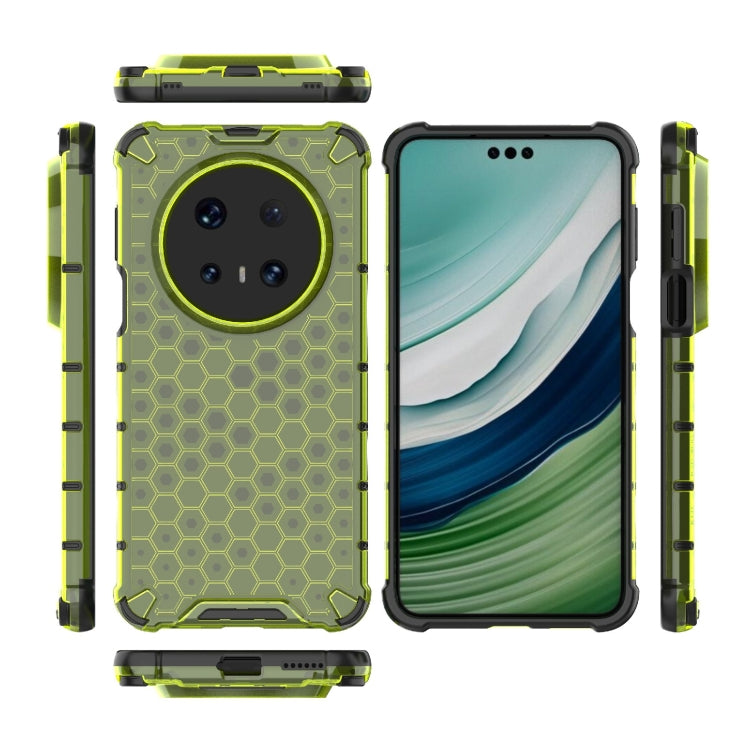 Funda para Teléfono Huawei Mate 70 5G a Prueba de Golpes con Diseño Panal de Abeja (Verde)