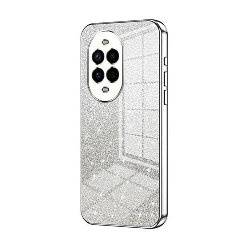 Funda para Teléfono Huawei Nova 13 Pro con Acabado Galvanizado y Purpurina Degradada (Plateada)