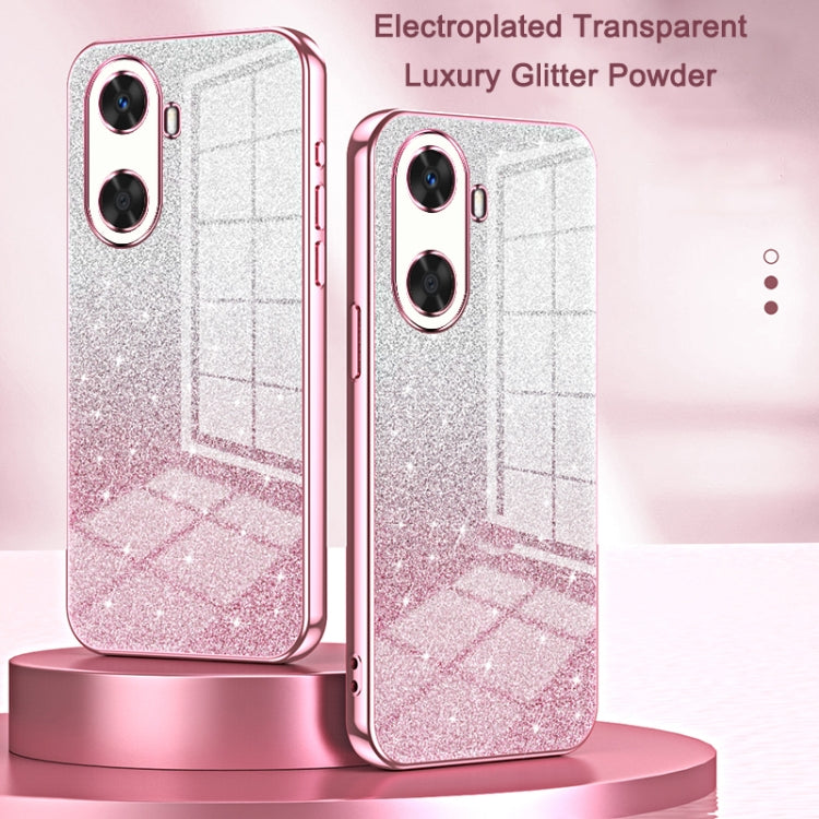 Funda para Teléfono Huawei Nova 13 Pro con Purpurina en Degradado Galvanizada (Negra)