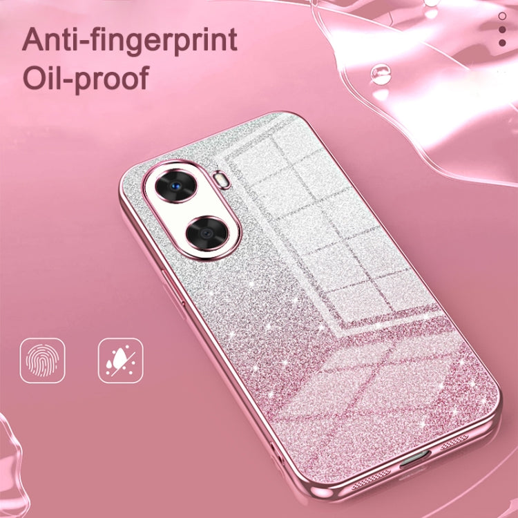 Funda para Teléfono Huawei Nova 13 Pro con Purpurina en Degradado Galvanizada (Negra)