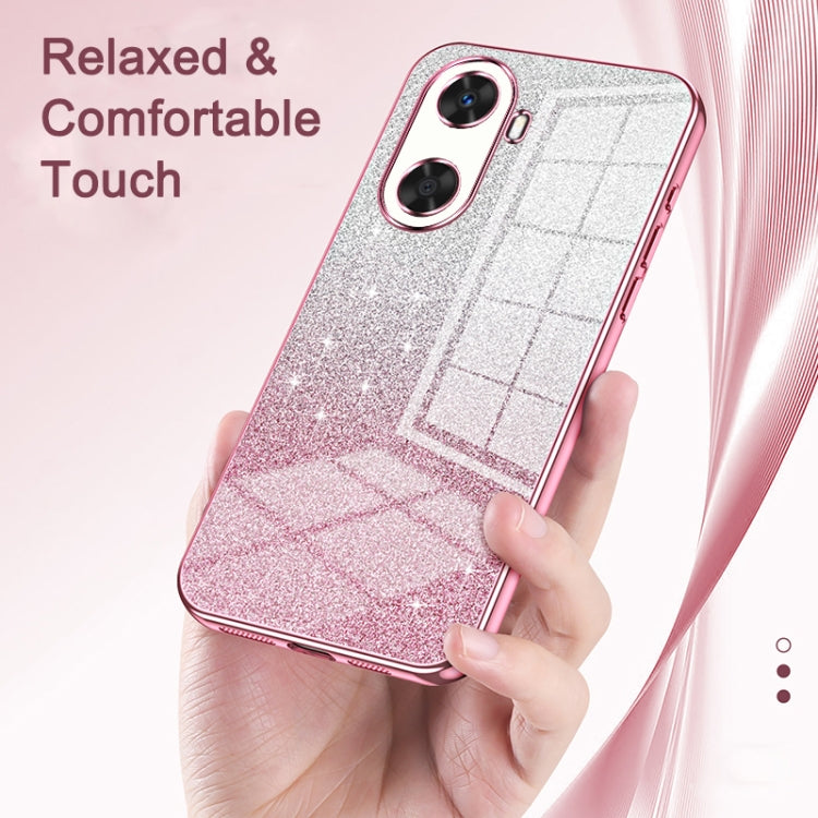 Funda para Teléfono Huawei Nova 13 Pro con Purpurina en Degradado Galvanizada (Negra)