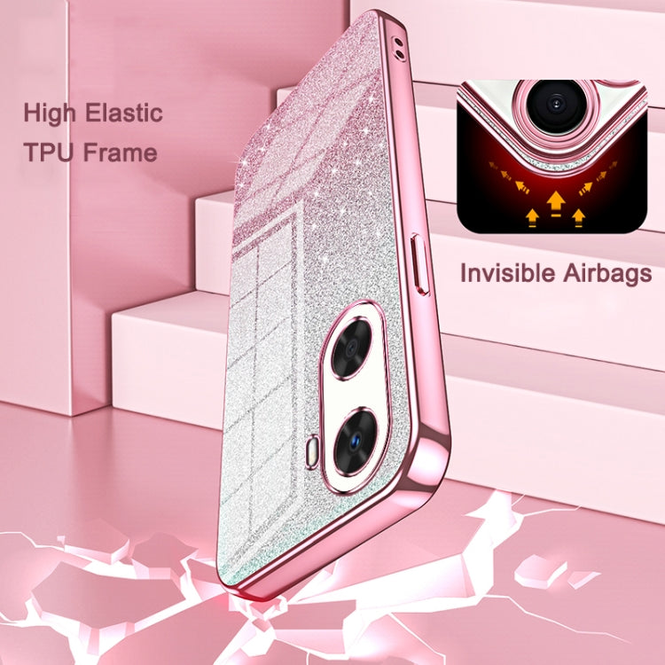 Funda para Teléfono Huawei Nova 13 Pro con Purpurina en Degradado Galvanizada (Negra)
