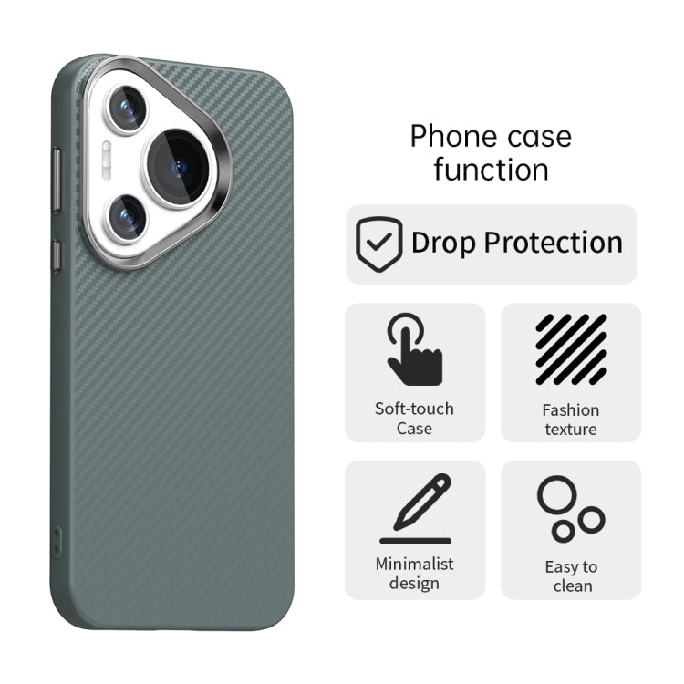 Funda para Teléfono Huawei Pura 70 Carbon Fiber Series Imd (Gris)