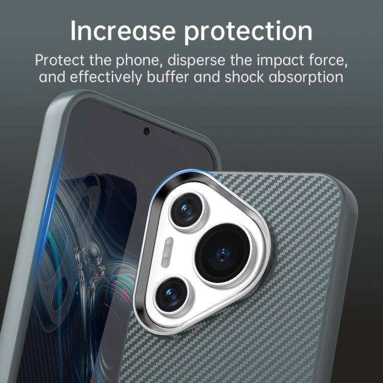 Funda para Teléfono Huawei Pura 70 Carbon Fiber Series Imd (Gris)