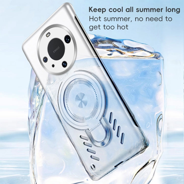 Funda para Teléfono Huawei Mate 60 Pro Ice Sense Series con Soporte Magsafe y Refrigeración de Grafeno (Plateada)