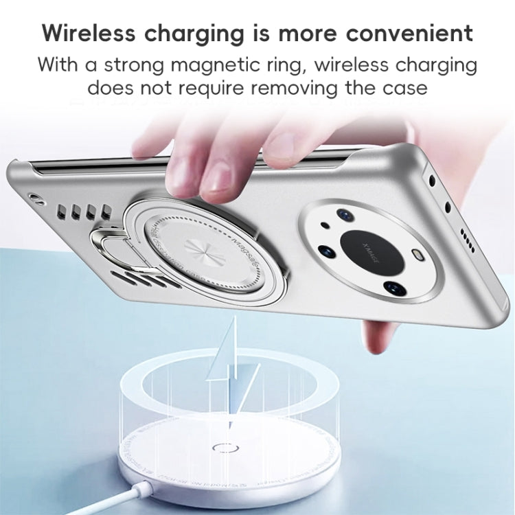 Funda para Teléfono Huawei Mate 60 Pro Ice Sense Series con Soporte Magsafe y Refrigeración de Grafeno (Plateada)