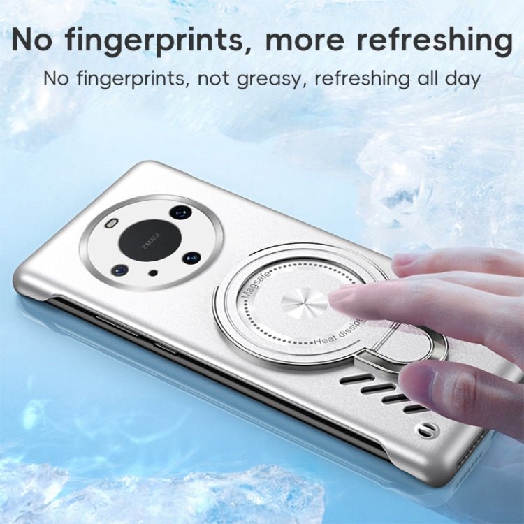Funda para Teléfono Huawei Mate 60 Pro Ice Sense Series con Soporte Magsafe y Refrigeración de Grafeno (Plateada)
