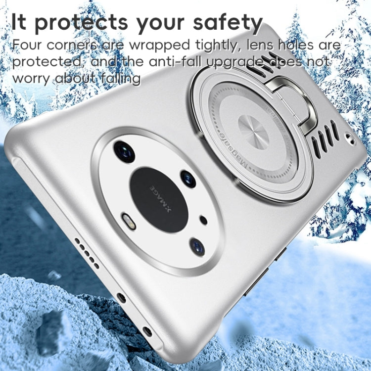 Funda para Teléfono Huawei Mate 60 Pro Ice Sense Series con Soporte Magsafe y Refrigeración de Grafeno (Plateada)