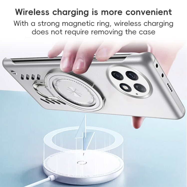 Estuche para Teléfono OnePlus Ace 2 Pro Ice Sense Series con Soporte Magsafe y Refrigeración de Grafeno (Plateado)