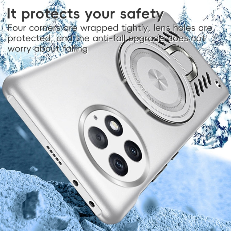 Estuche para Teléfono OnePlus Ace 2 Pro Ice Sense Series con Soporte Magsafe y Refrigeración de Grafeno (Plateado)