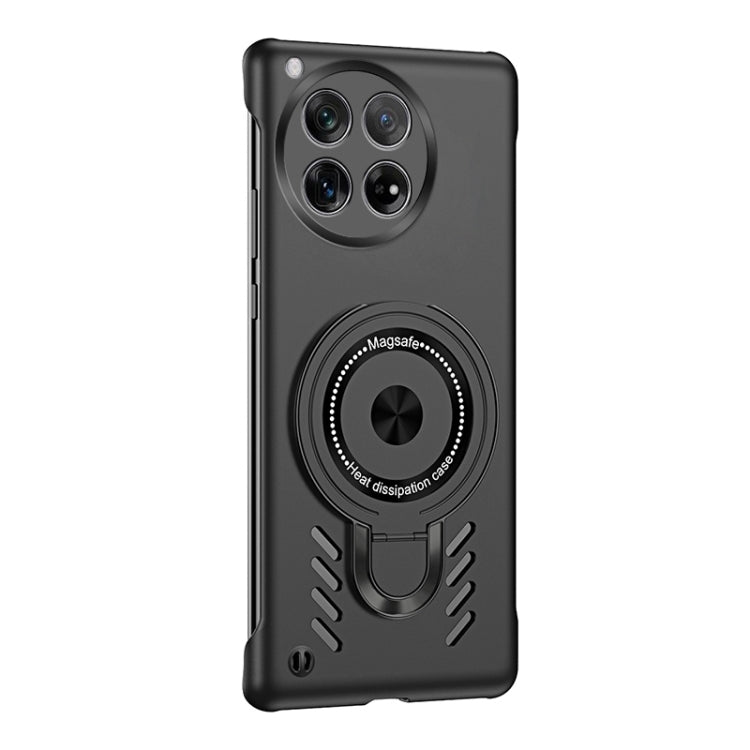 Estuche para OnePlus Ace 3 Ice Sense Series con Soporte Magsafe y Refrigeración de Grafeno (Negro)