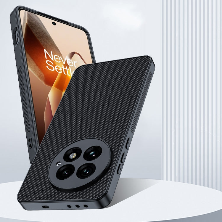 Funda para Teléfono OnePlus 13 Textura Fibra de Carbono Ultrafina con Impresión (Dorada)