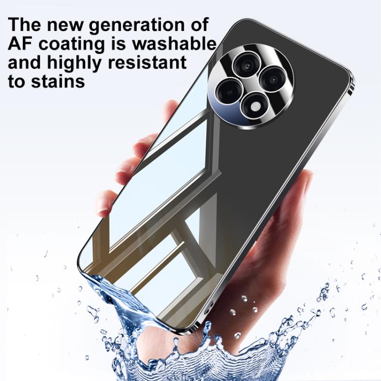 Funda para OnePlus Ace 5 con Revestimiento de Cristal de Hielo Galvanizado, Cobertura Total, Antigolpes (Negra)