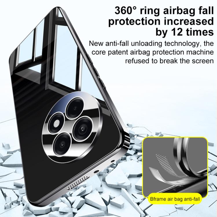 Funda para OnePlus Ace 5 con Revestimiento de Cristal de Hielo Galvanizado, Cobertura Total, Antigolpes (Negra)