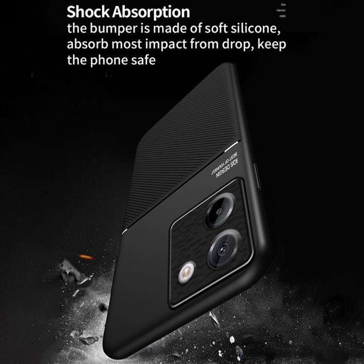 Funda híbrida de TPU y policarbonato con diseño clásico de tira inclinable para Xiaomi Poco M7 Pro 5G (negro)
