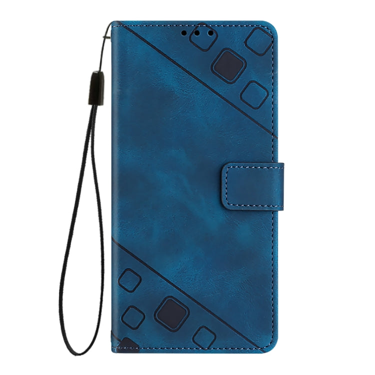 Funda de Piel con Relieve para Teléfono Cubot A10 (Azul)